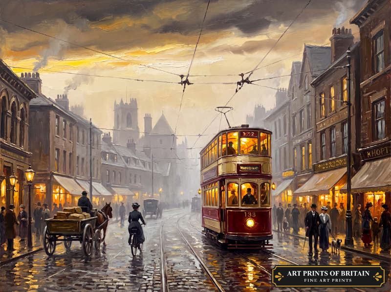 Acton town high street oil painting print