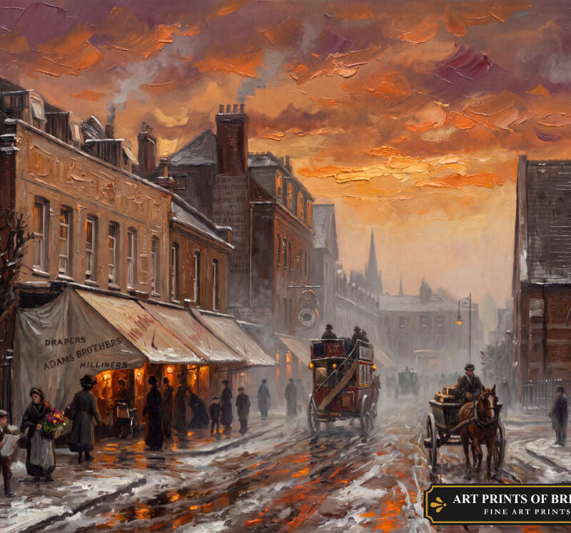Beckenham, the high street oil painting print
