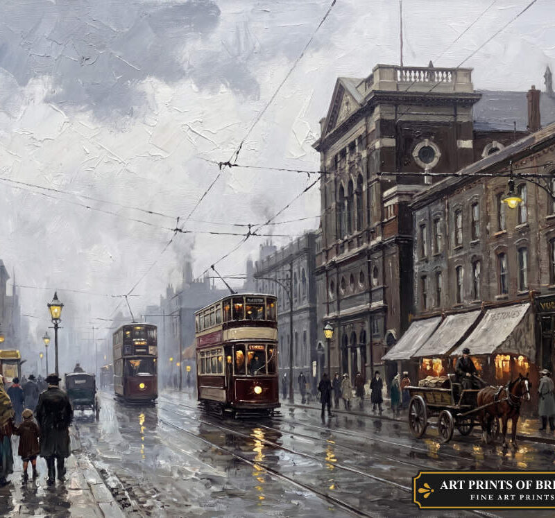 Canning Town oil painting print