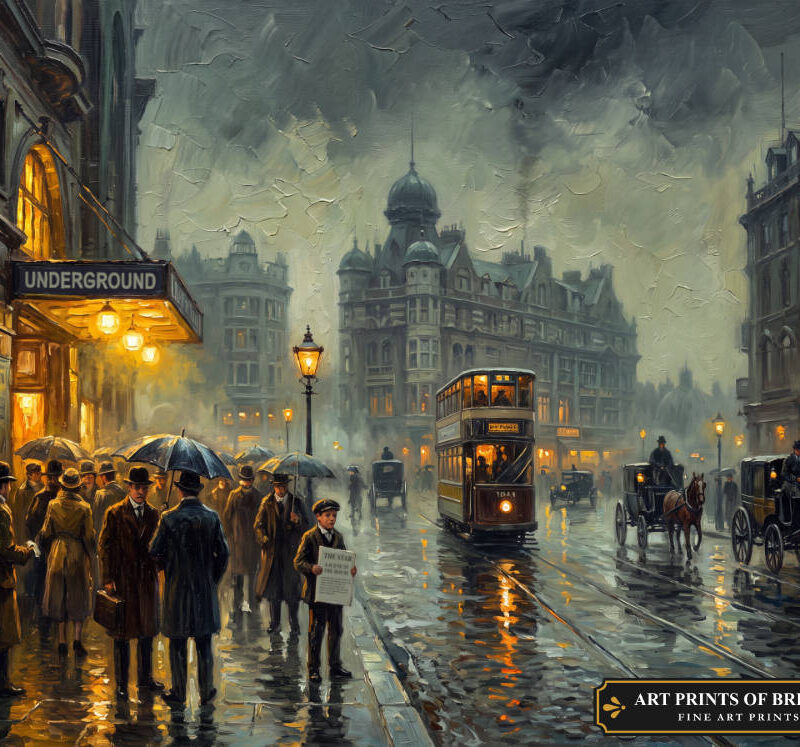 Elephant and Castle Town oil painting print