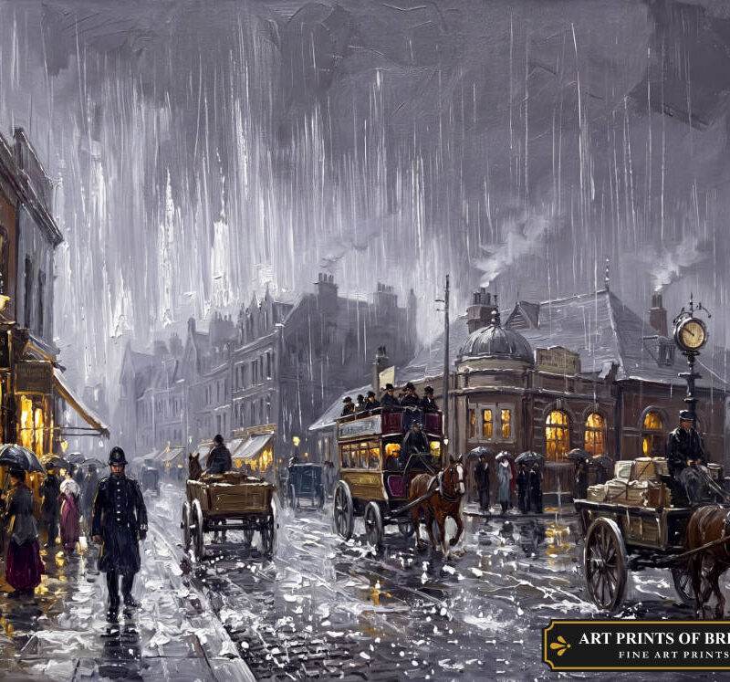 Forest Gate Town oil painting print