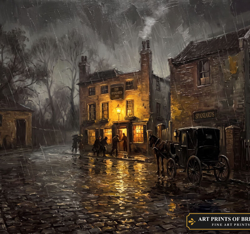 Hampstead Spaniards oil painting print