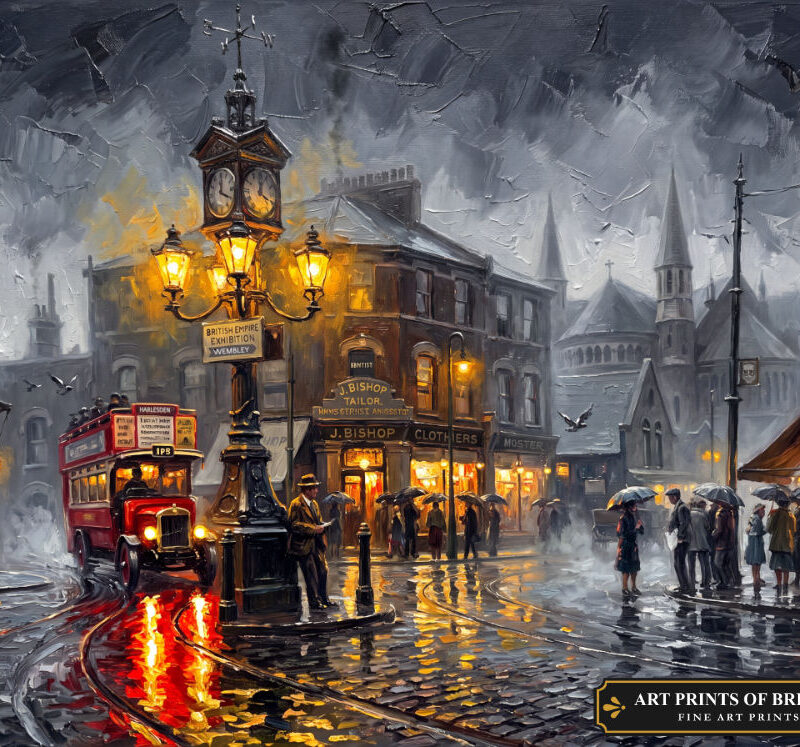 Harlesden Town oil painting print