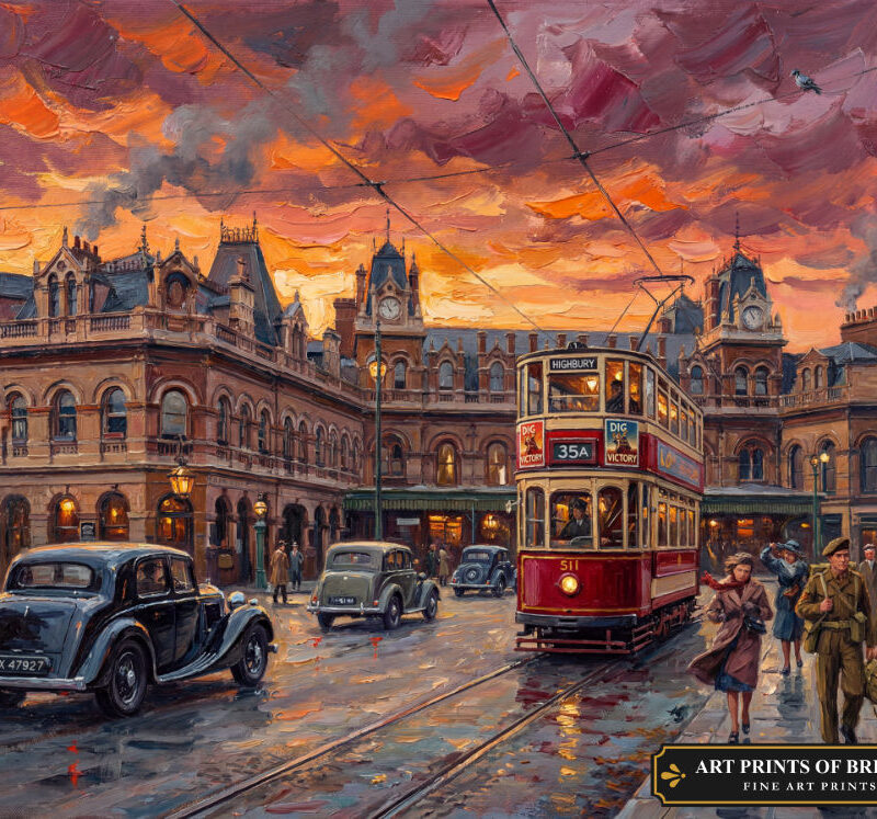Highbury Town oil painting print