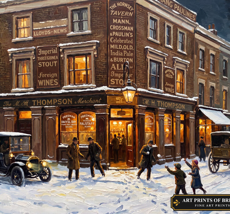 Hornsey Town oil painting print