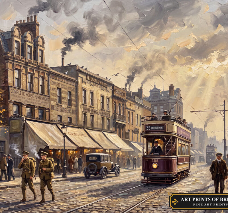 Kennington Town oil painting print