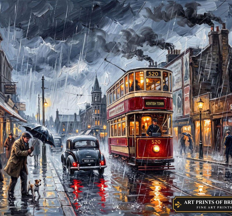 Kentish Town oil painting print