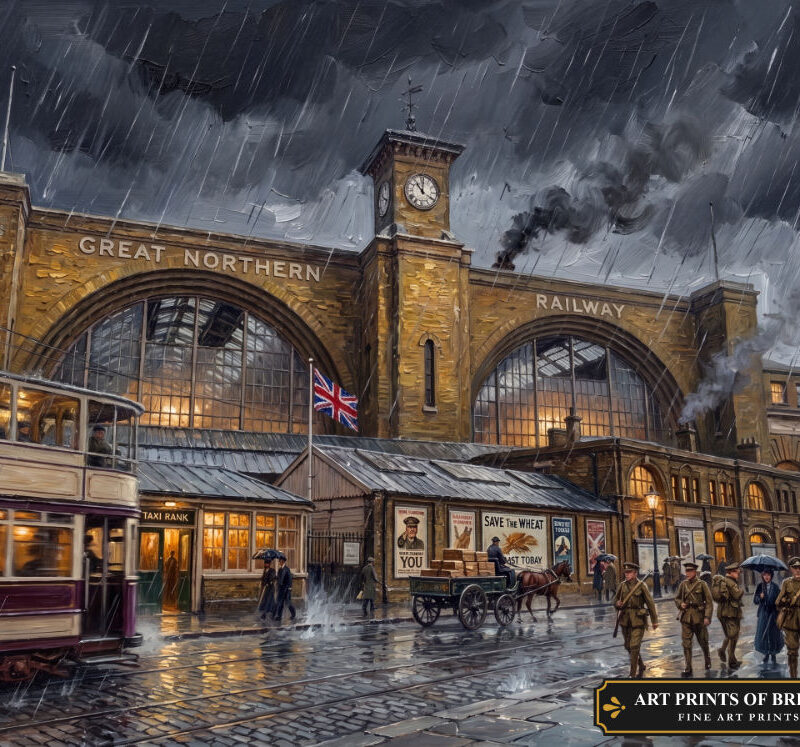 Kings Cross Town oil painting print