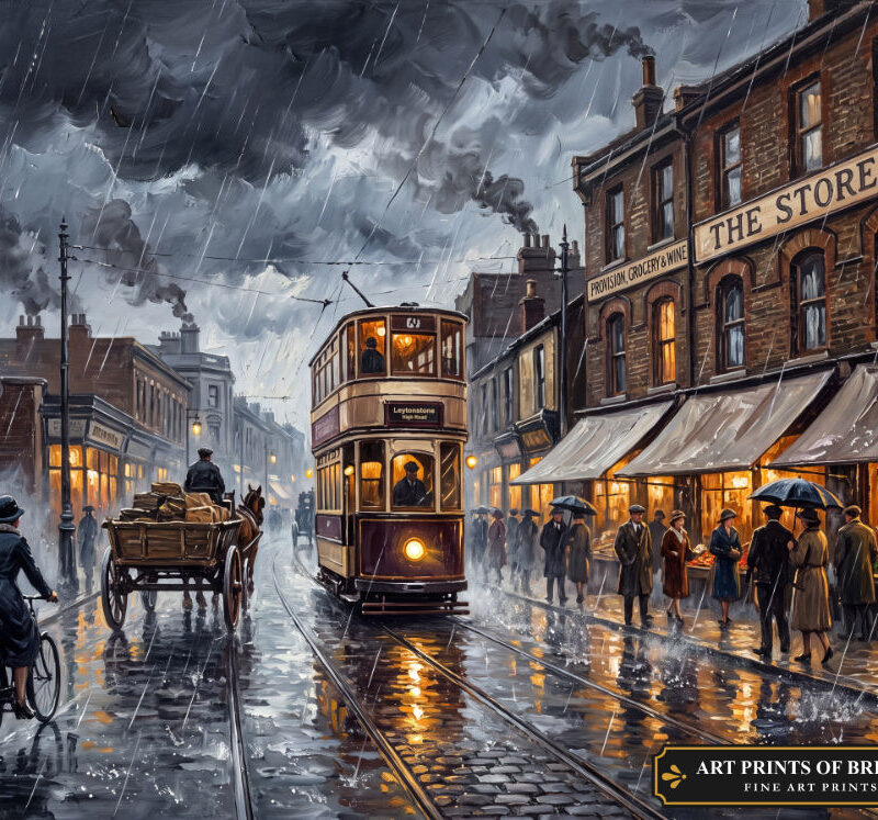 Leytonstone oil painting print