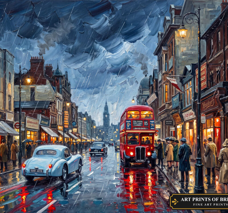 North End Town oil painting print