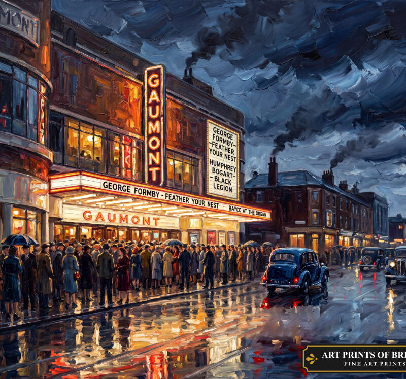 North Finchley Town oil painting print