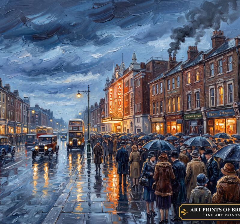 Palmers Green oil painting print