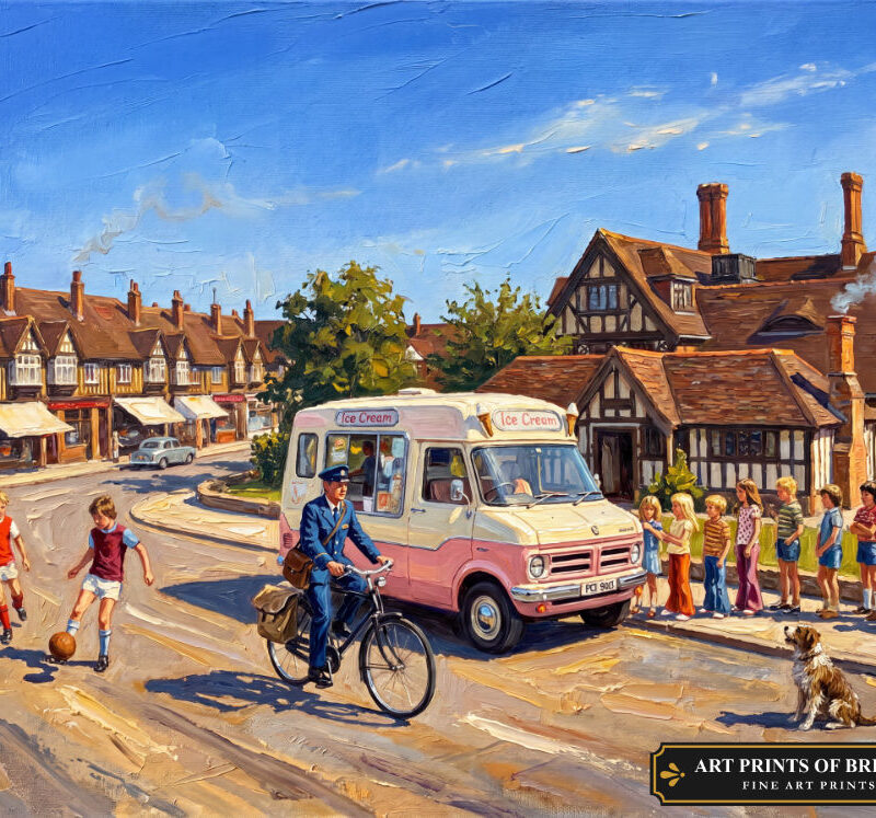 Petts Wood Town oil painting print