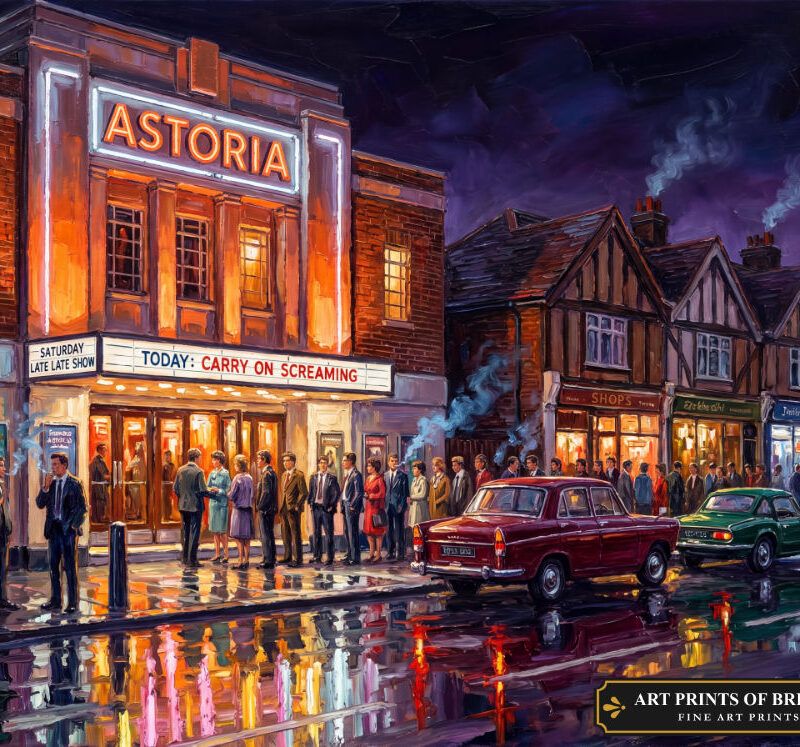 Purley Town oil painting print