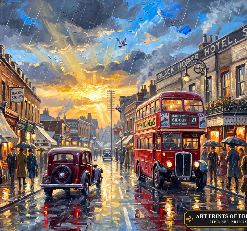 Sidcup Town oil painting print
