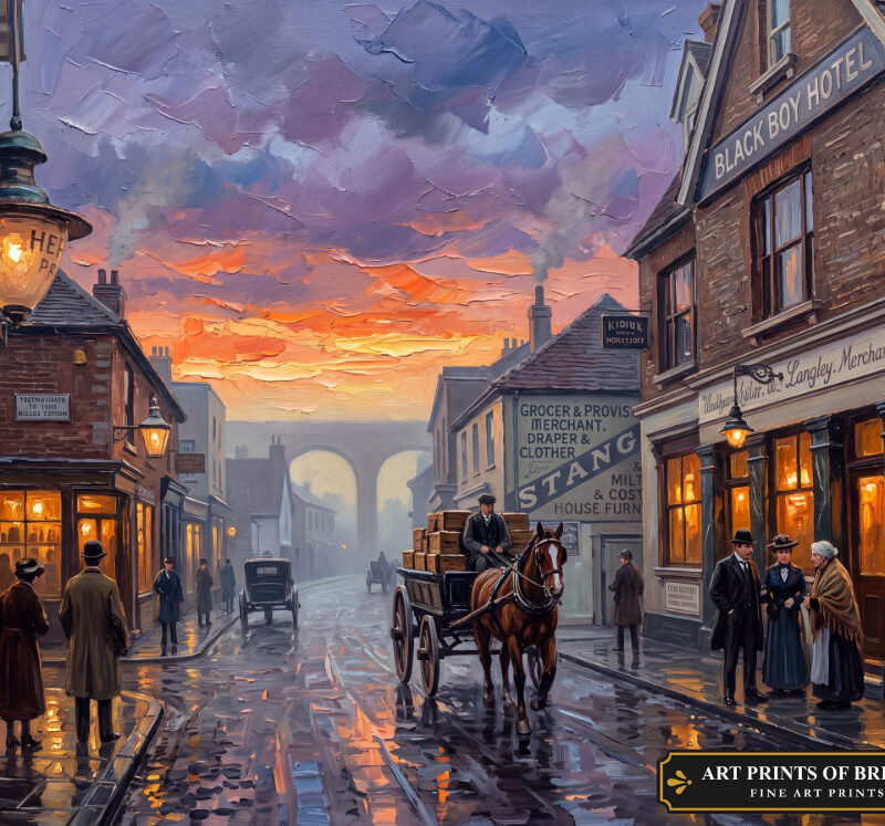 St Mary Cray Town oil painting print