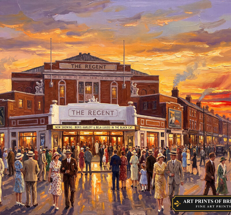 Stamford Hill Town oil painting print