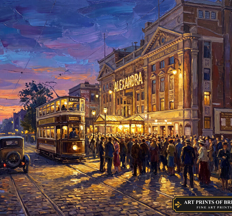 Stoke Newington oil painting print