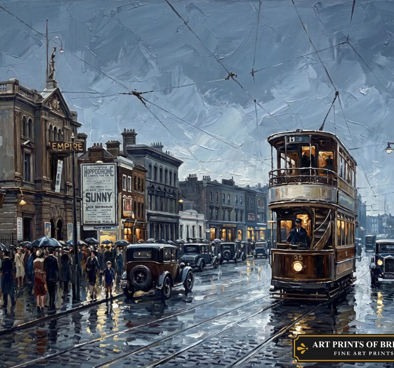 Stratford Town oil painting print