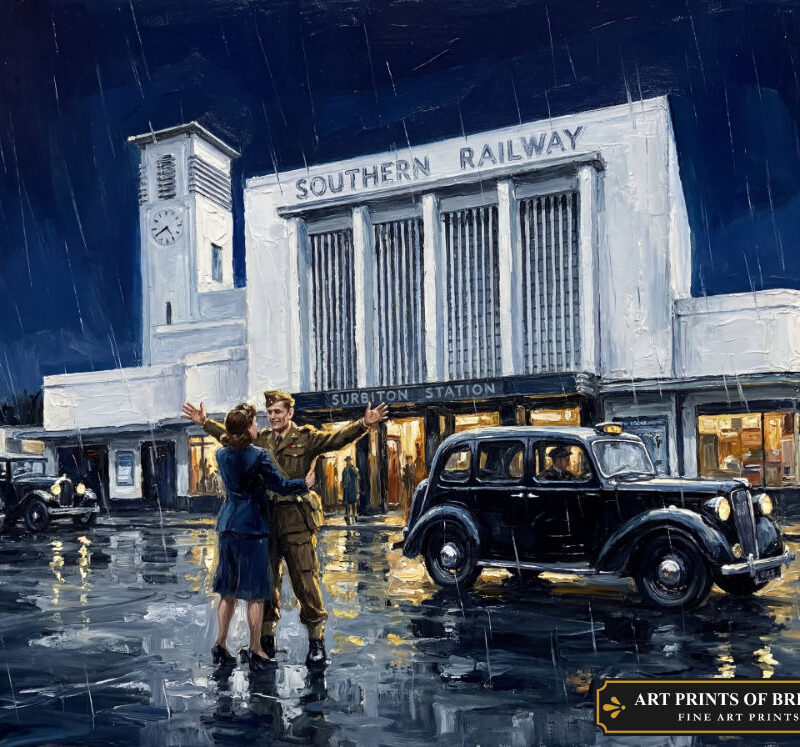 Surbiton Town oil painting print