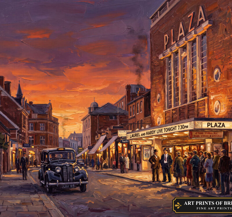 Sutton Town oil painting print