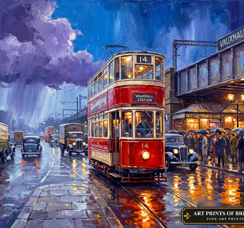 Vauxhall Cross oil painting print
