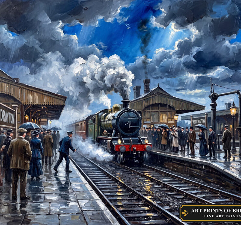 West Drayton town, oil painting prints