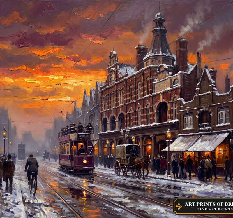 Catford town oil painting and print