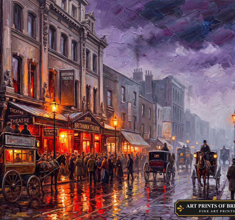 Hoxton Town oil painting print