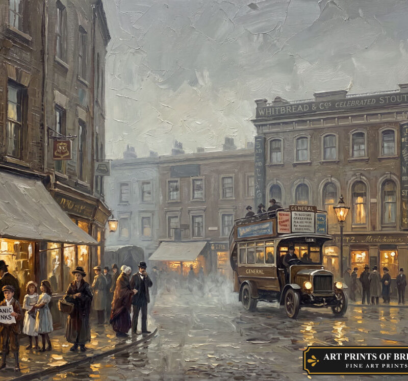 Hackney Wick Town oil painting print