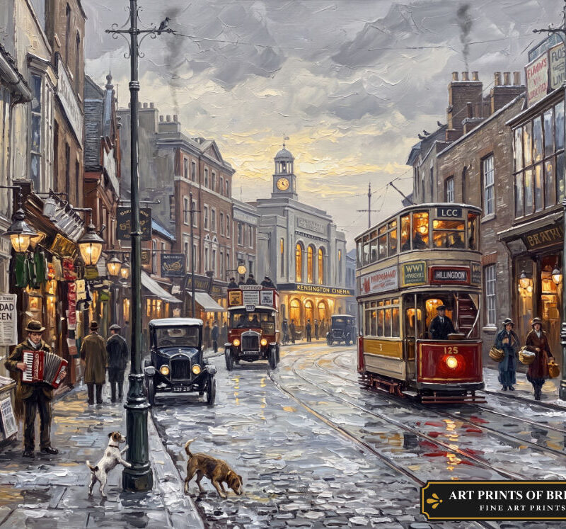 Hillingdon Highgate Town oil painting print