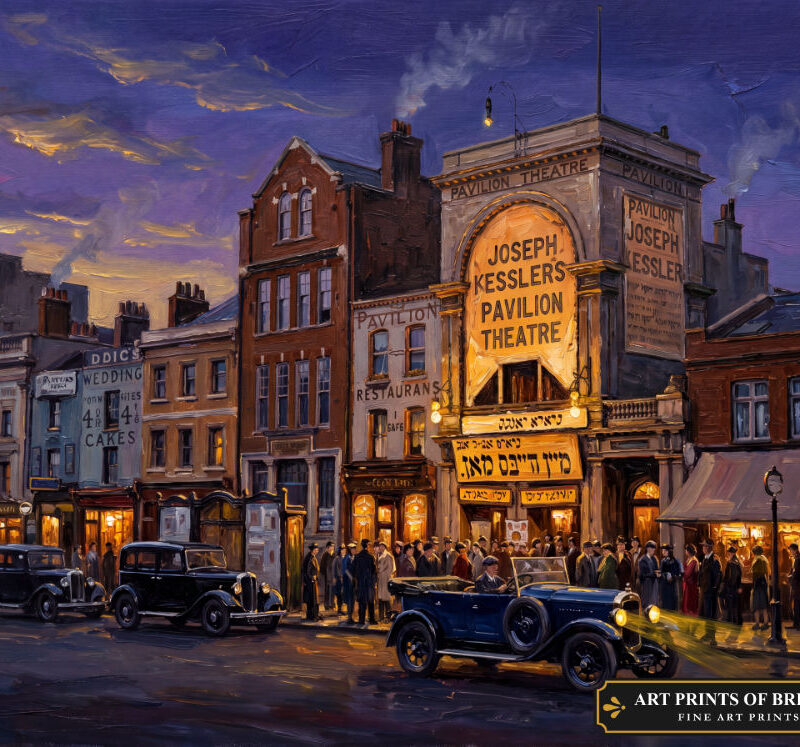 Mile End Town oil painting print