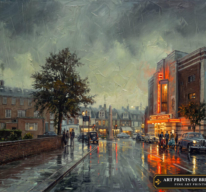 East Sheen Town oil painting print