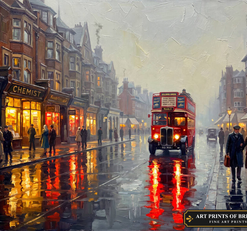 Golders Green Town oil painting print