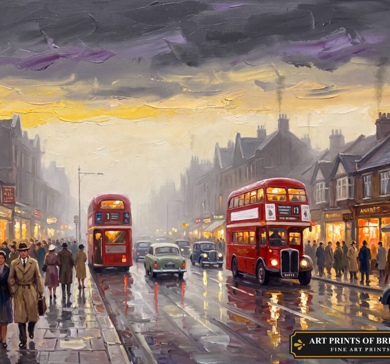 Greenford Town oil painting print