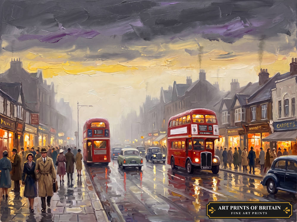 Greenford Town oil painting print