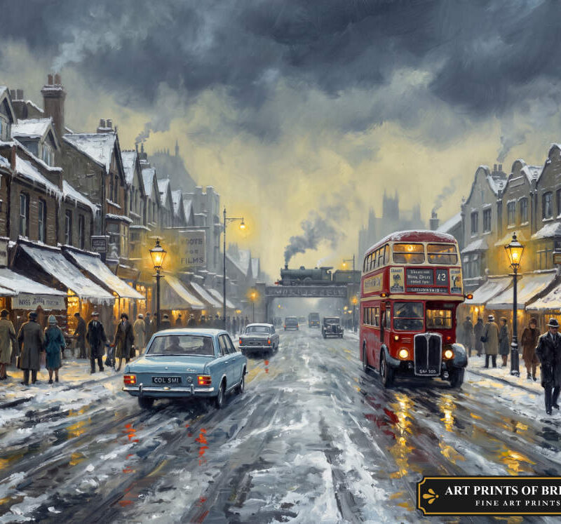 Coulsdon Town oil painting print