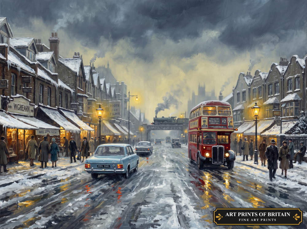 Coulsdon Town oil painting print