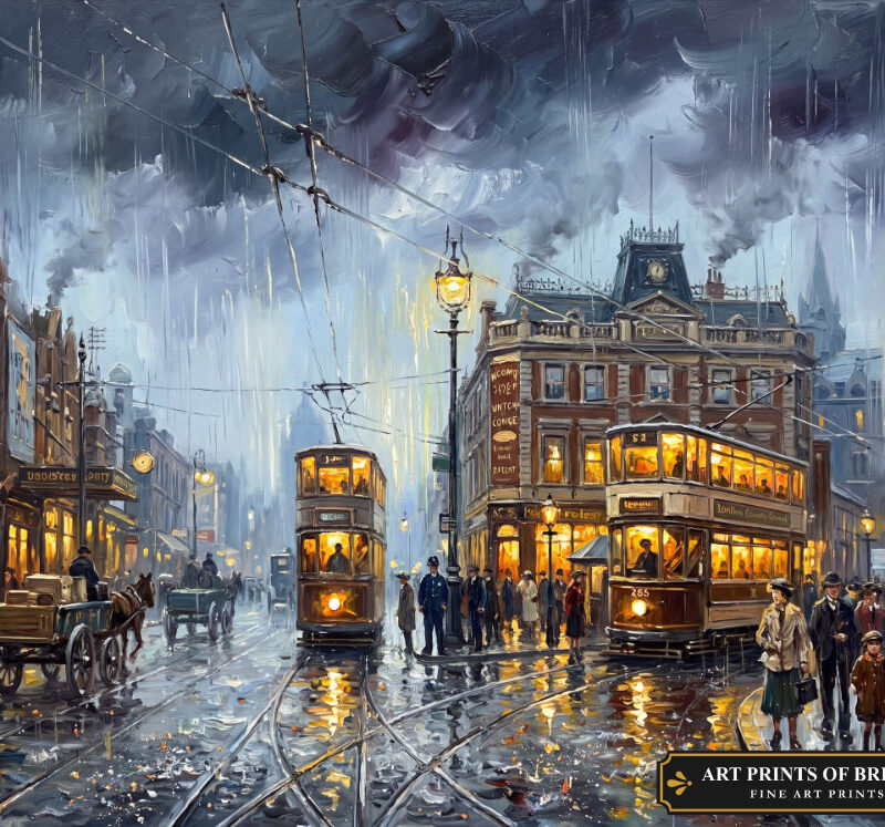 Highgate Town oil painting print