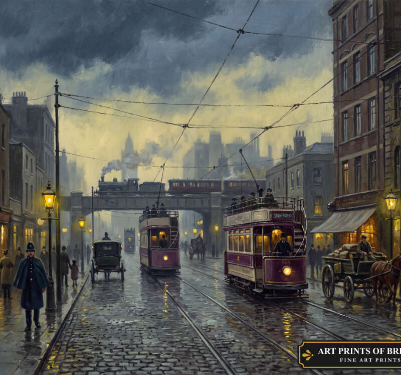 Bethnal Green oil painting print